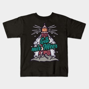 Gib mir Meer Leuchtturm mit Möwen Kids T-Shirt